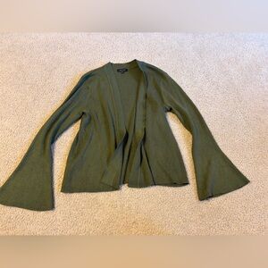 Verve Ami Forest Green Flared Sleeve Cardigan
